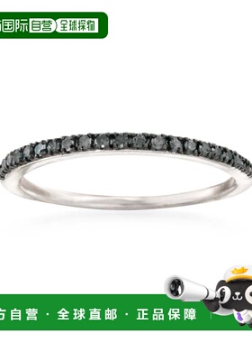 自营Ross-Simons 925 纯银黑钻周年纪念戒指 - 白色 美国奥莱直发