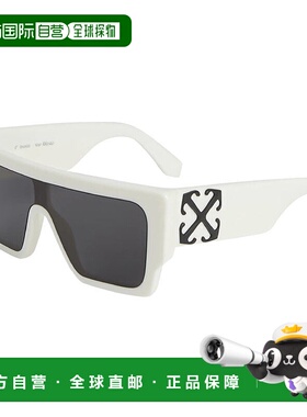 自营Off-White Sunglasses Shield Full Rim, White Frame And Da