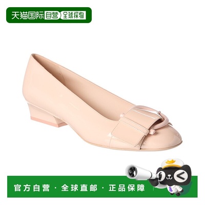 自营 salvatore ferragamo菲拉格慕Bessie专利泵-粉红色 美国奥莱