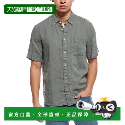 自营Faherty Laguna Linen Shirt - green 美国奥莱直发