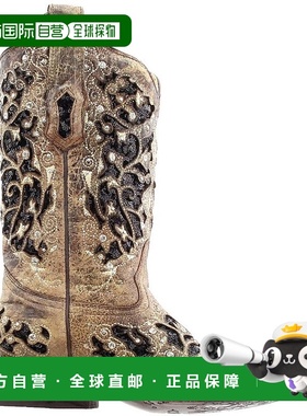 1h可退 【美国直邮】Corral 黑色亮片镶嵌方头女靴 时装靴 A3648