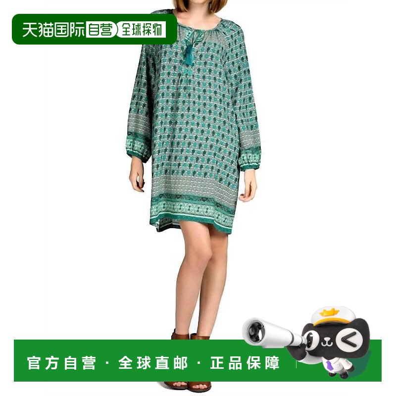 自营 koriBorder Print Shift Mini Dress In Jade - jade 美国奥