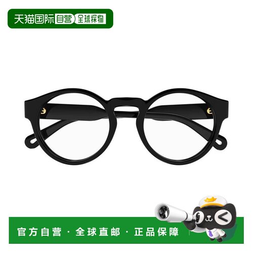 自营chloeCh0159o Round Frame Eyeglasses in Glossy Black - bl