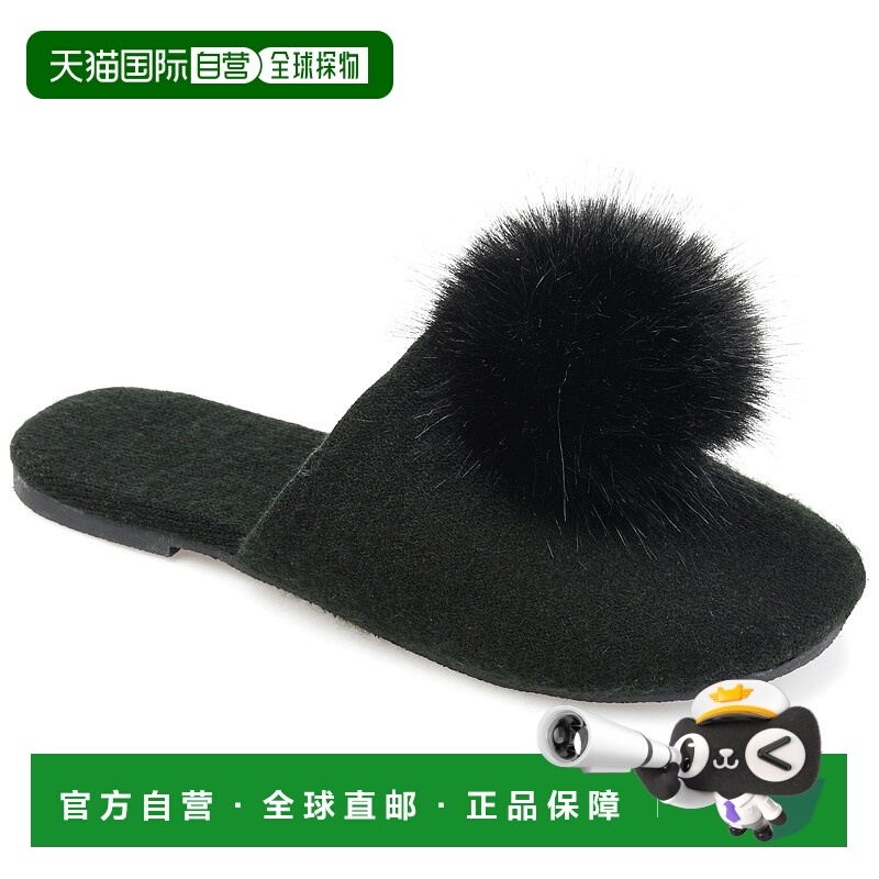 自营 Journee Collection 女装 Nightfall 拖鞋 - 黑色 美国奥莱