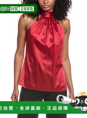 自营Ramy Brook Lori Silk-Blend Blouse - red 美国奥莱直发