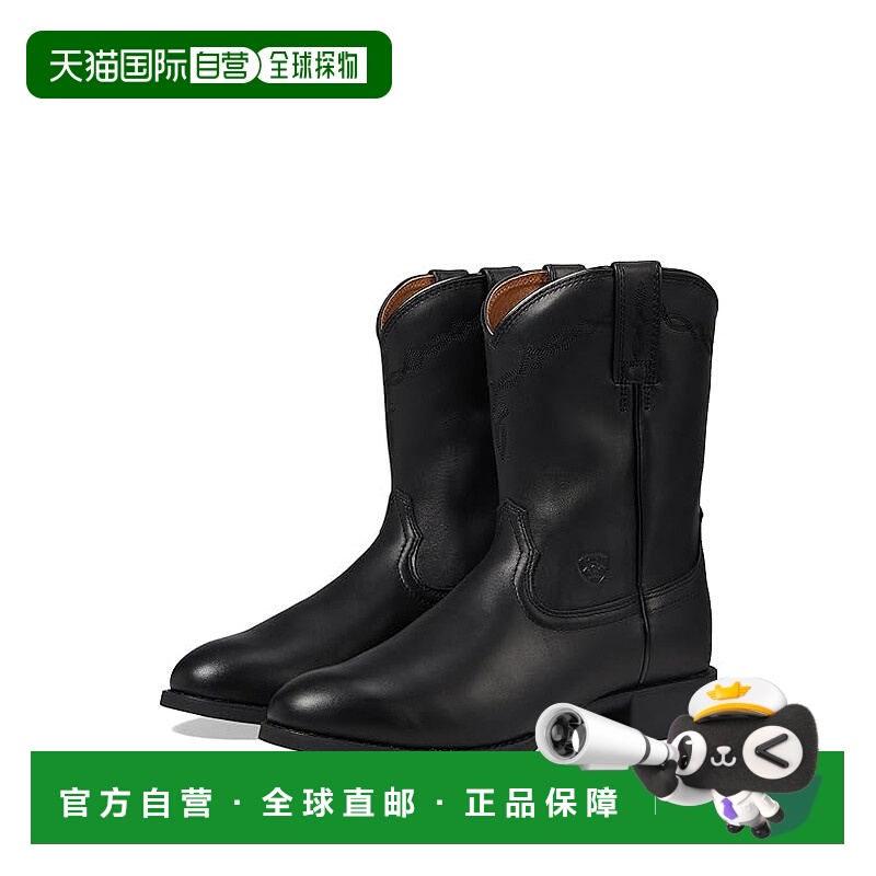 1h可退 香港直邮潮奢 ariat 男士 Roper 经典靴子 black黑色 舒适