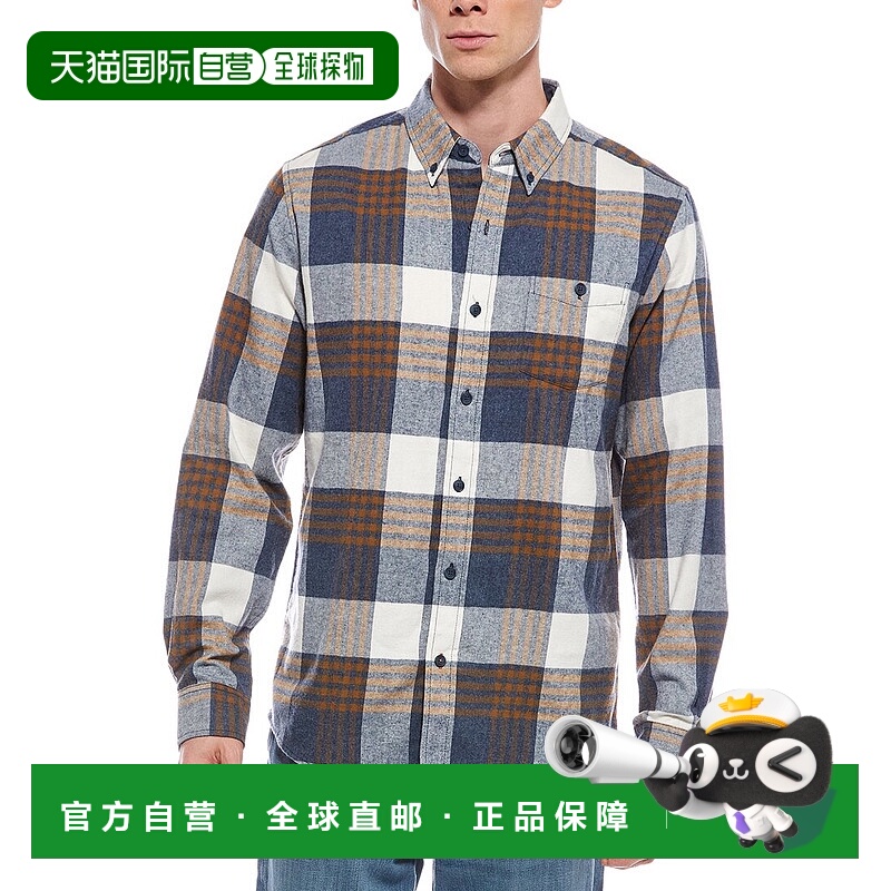 自营weatherproof vintage防风复古法兰绒衬衫-蓝色 美国奥莱直发