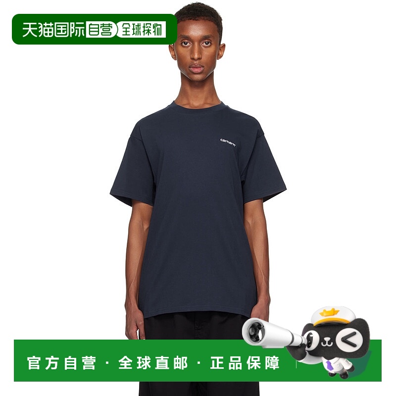 1h可退 香港直邮潮奢 CARHARTT WIP 男士 海军蓝 Script Embroide