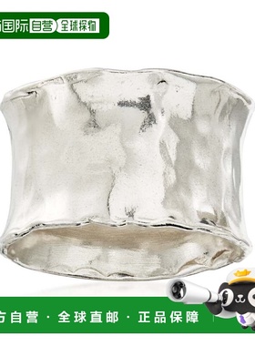 自营Ross-Simons Sterling Silver Hammered Ring - white 美国奥