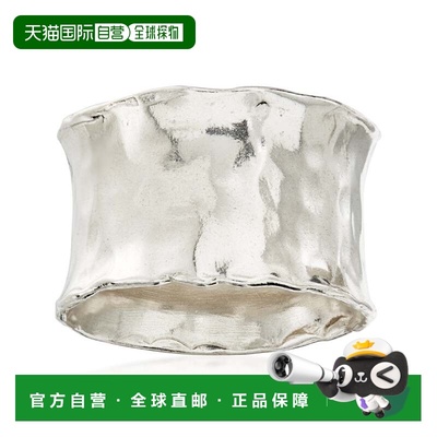 自营Ross-Simons Sterling Silver Hammered Ring - white 美国奥
