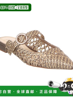 自营 Alexandre Birman Dallas 皮革平底鞋 - 金色 美国奥莱直发