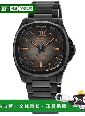 自营 Mido多功能电视大日期自动灰色表盘黑钢男式手表M049.5263.0