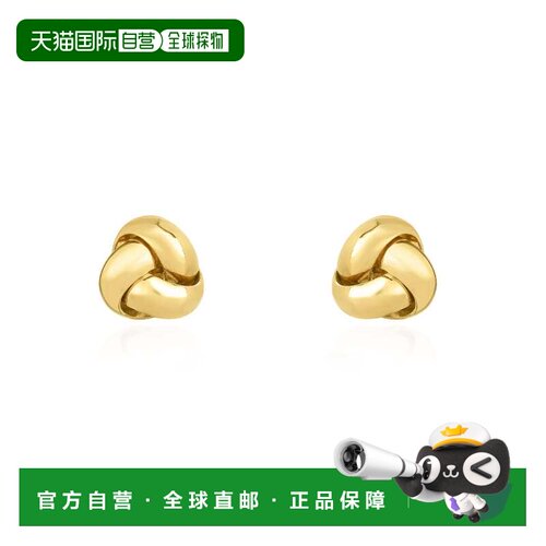 自营 the lovery抛光金结耳钉 - 14k 黄金 美国奥莱直发配饰