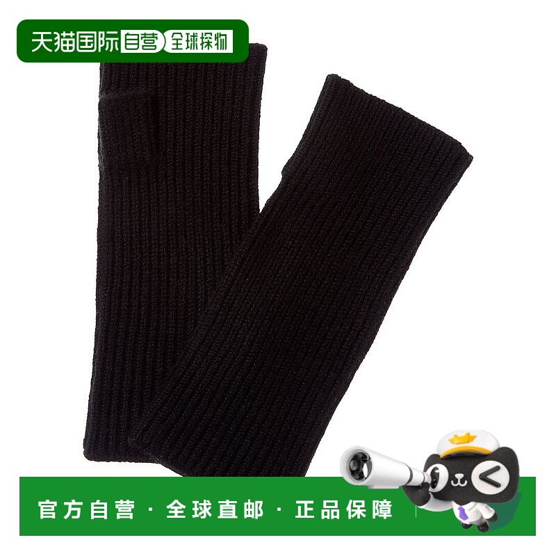 自营Vince Rib针织羊毛和羊绒混纺暖手器-黑色 美国奥莱直发