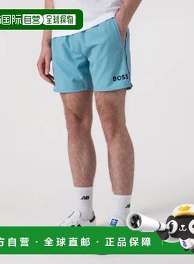 自营Hugo Boss Men's Starfish Swim Trunks, Light Blue - light