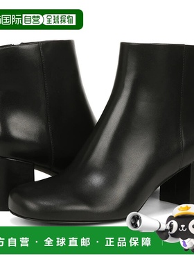 自营Vionic Sibley Boots女式黑色皮革侧拉链脚踝靴JOBB1006-黑色