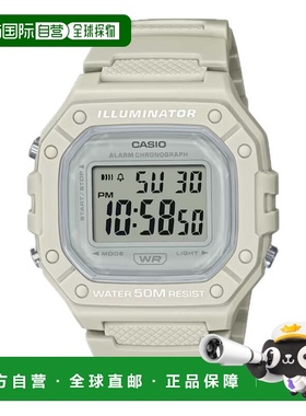 自营Casio Men's Water-Resistant Digital Watch with White Ban