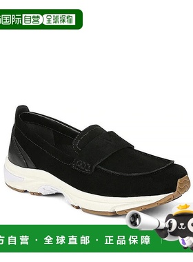 自营 Vionic 23Walk运动鞋女式W码黑色绒面滑套步行鞋VER379-黑色