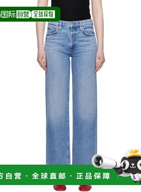 1h可退 香港直邮潮奢 AGOLDE 女士 蓝色 Harper Straight 牛仔裤