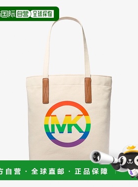 自营michael korsPRIDE Rainbow Logo Cotton Tote Bag - natural