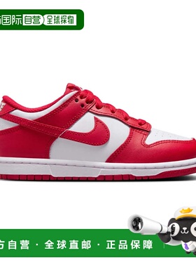 自营Nike Dunk Low 'University Red' Little Kids' Shoes - whit