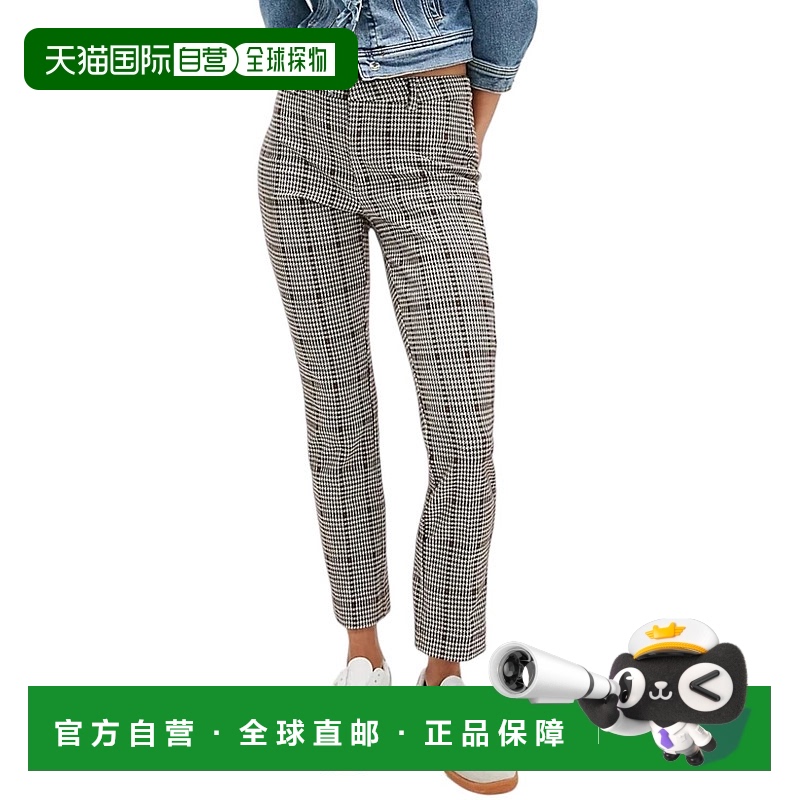 自营free peopleMolly Plaid Slim Pants In Grey - grey 美国奥