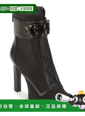 自营Karl Lagerfeld Paris Blayze Boots Women's Black Peep Toe