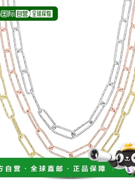自营 mimi & max3 色 18k 镀金纯银多股回形针链式项链，18 英寸