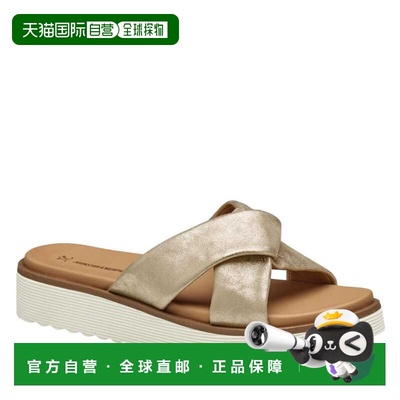 自营Johnston & Murphy Mitzi Knotted Slides Champagne  78-151