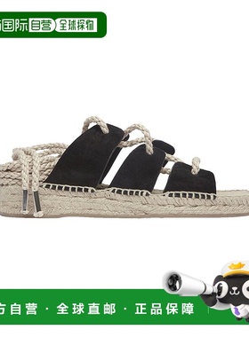 自营Freda Salvador Lucy皮革凉鞋-黑色绒面革 美国奥莱直发