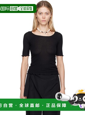 1h可退 香港直邮潮奢 Baserange 女士 黑色 Pama T 恤 TOPA针织衫
