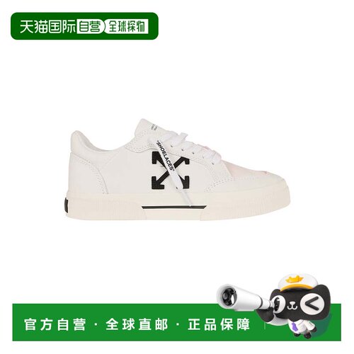 自营off-white白色Vulc低帮帆布运动鞋-白色 美国奥莱直发