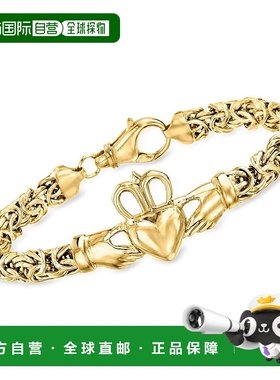 自营ross-simonsRoss Simons 18K金镀银克拉达之上的拜占庭手镯-7