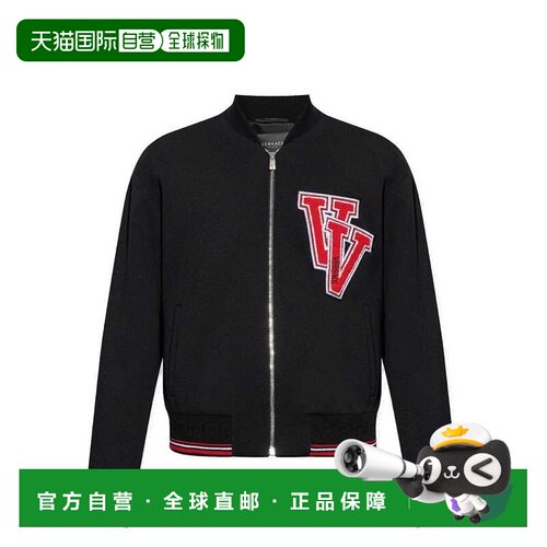 自营Versace Virgin Wool Men's Bomber - black 美国奥莱直发