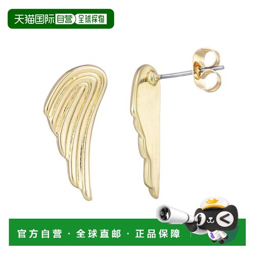 自营adornia14k Gold Plated Winged Earrings - gold 美国奥莱直