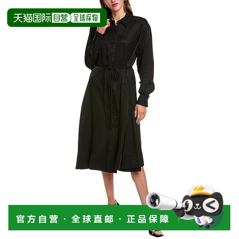 自营Proenza Schouler White Label Nelson Midi Dress - black