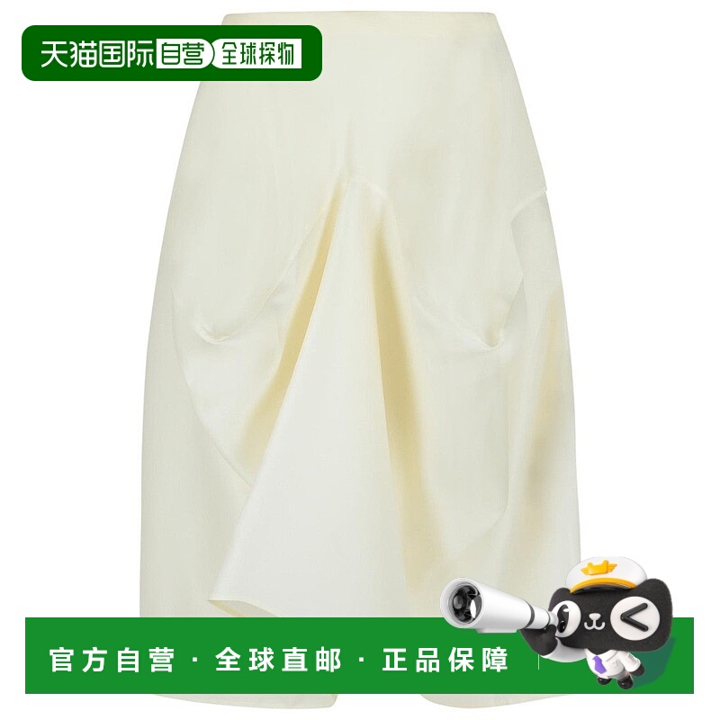 自营khaiteSawyer' White Silk Skirt - white 美国奥莱直发