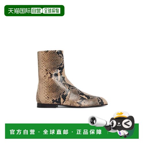 自营khaite'Colt' 蛇皮短靴-棕色 美国奥莱直发