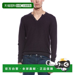 美国奥莱直发毛衣男装 自营Raffi purple Henley Reversible