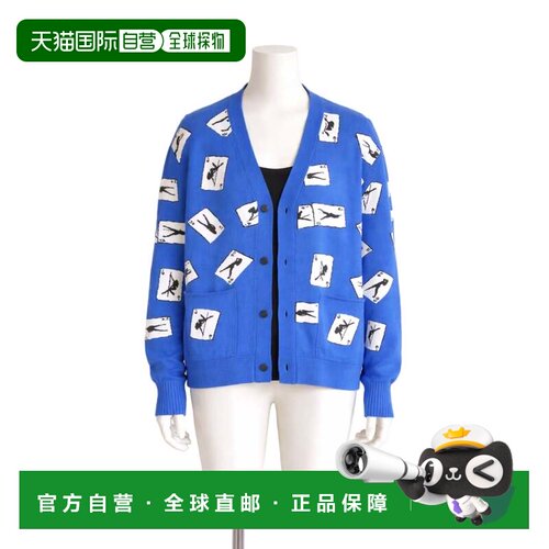 自营Amiri Cards Intarsia Cardigan Sweater- Blue - blue 美国
