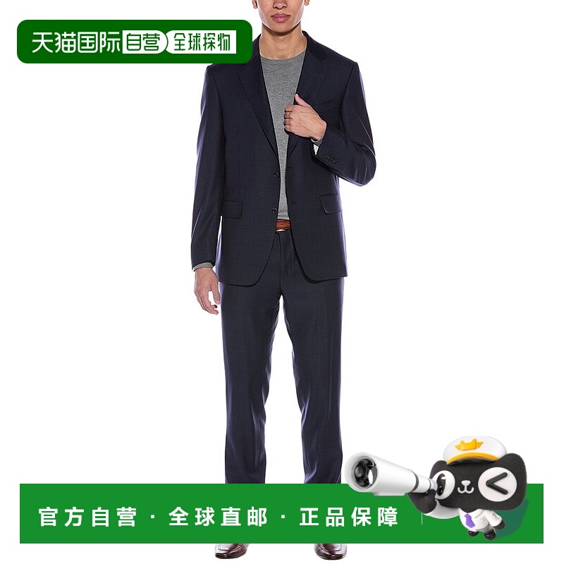 自营 Canali 2件套羊毛西装-蓝色 美国奥莱直发夹克