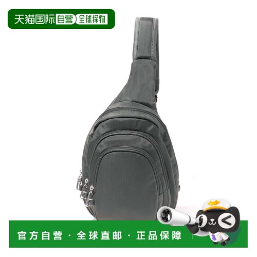 自营baggallini女式Securtex防盗多拉链吊带-木炭 美国奥莱直发
