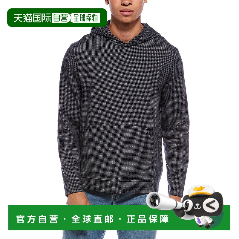自营 Vince Cross Hatch鸟眼连帽衫-蓝色 美国奥莱直发