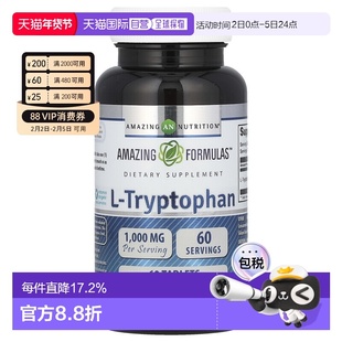 Amazing Nutrition,L-色氨酸,1,000 毫克,60 片功能睡眠氨基酸