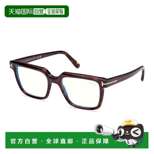 自营tom fordFT5889-B 053 Havana/Clear/Blue-Light Block Lens