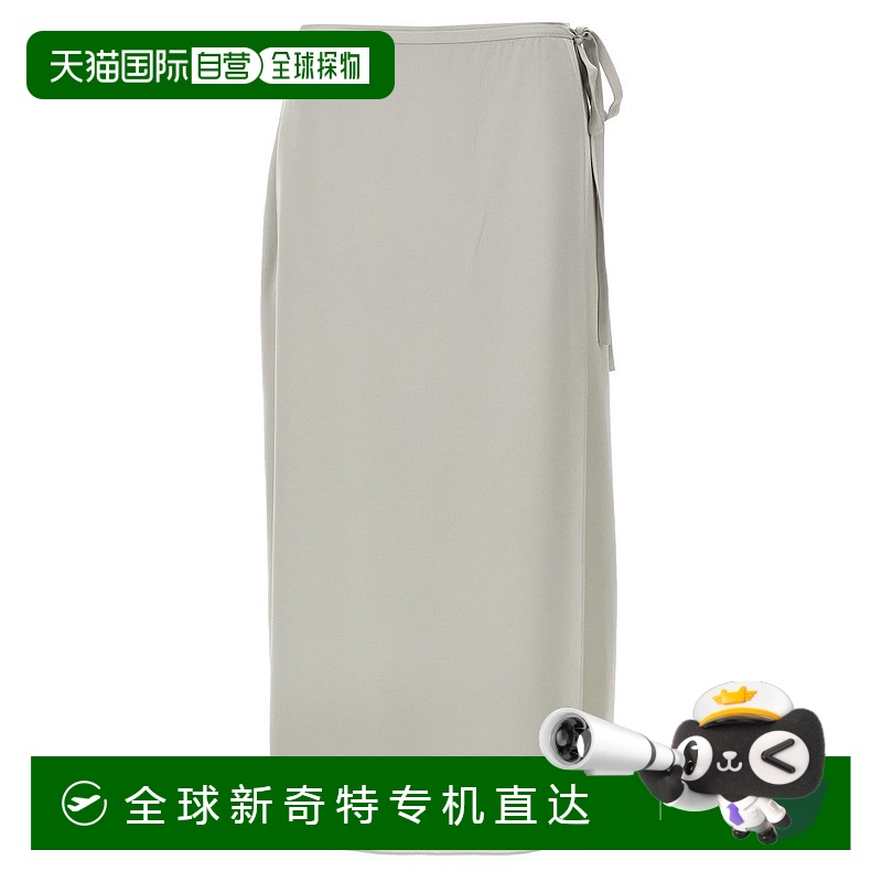 自营 theory“Cl系带”裙-灰色 【美国奥莱】直发裙子