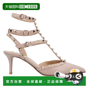 自营valentinoRockstud Pumps neutrals 美国奥莱直发 Leather