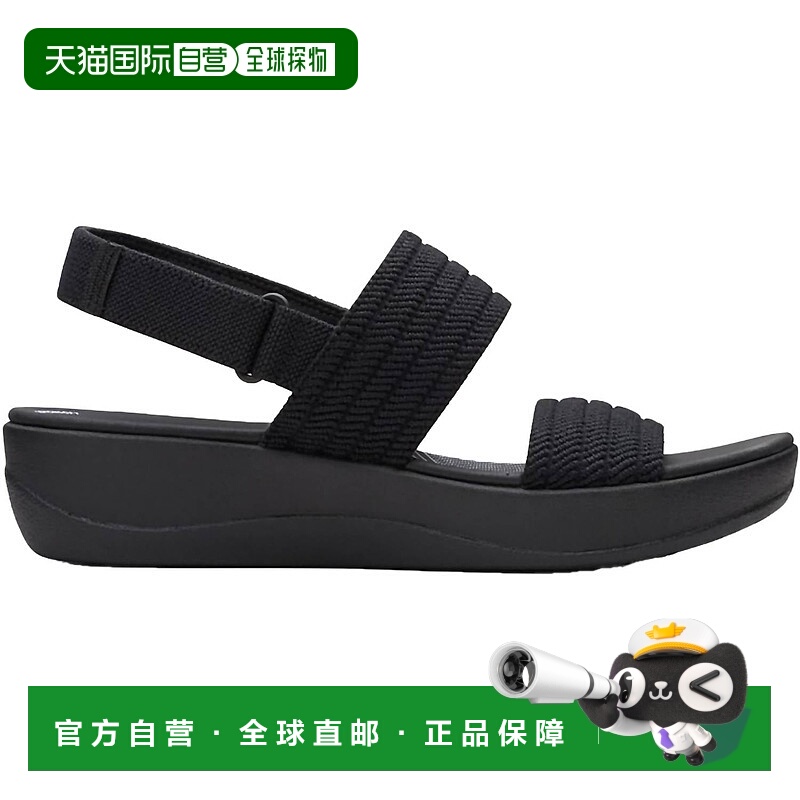 自营clarksWomen's Cloud Steppers Arla Stroll Sandal In Black