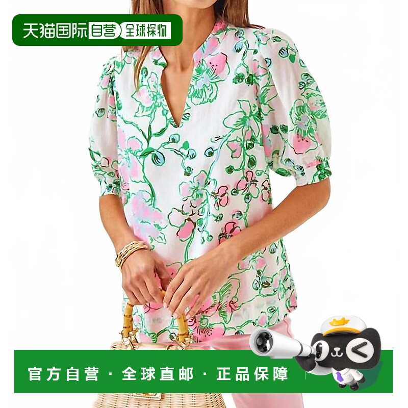 自营lilly pulitzerBrinelle V-Neck Top In White - white 美国