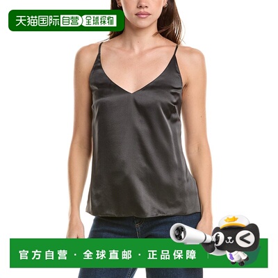 自营l'agenceL’AGENCE Gabriella V-Neck Silk Tank - grey 美国
